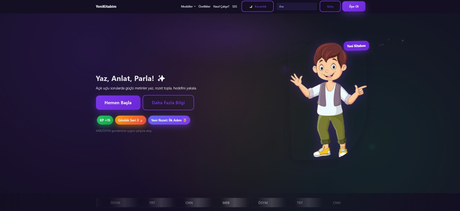 YeniKitabım ana sayfa